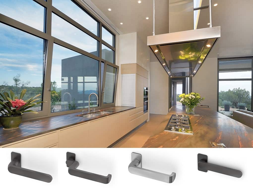Handles for aluminium doors that help bring the room together